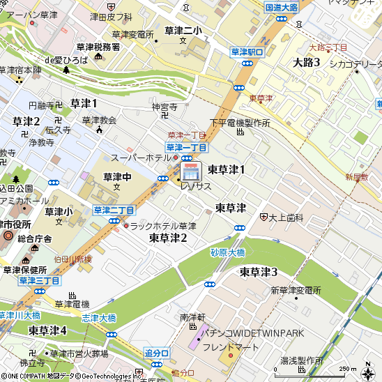 株式会社クサネン・草津店 ショールーム ケースタイル付近の地図